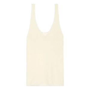 Bompard - Ultra Thin Seamless Cashmere and Silk Tank Top | Natural