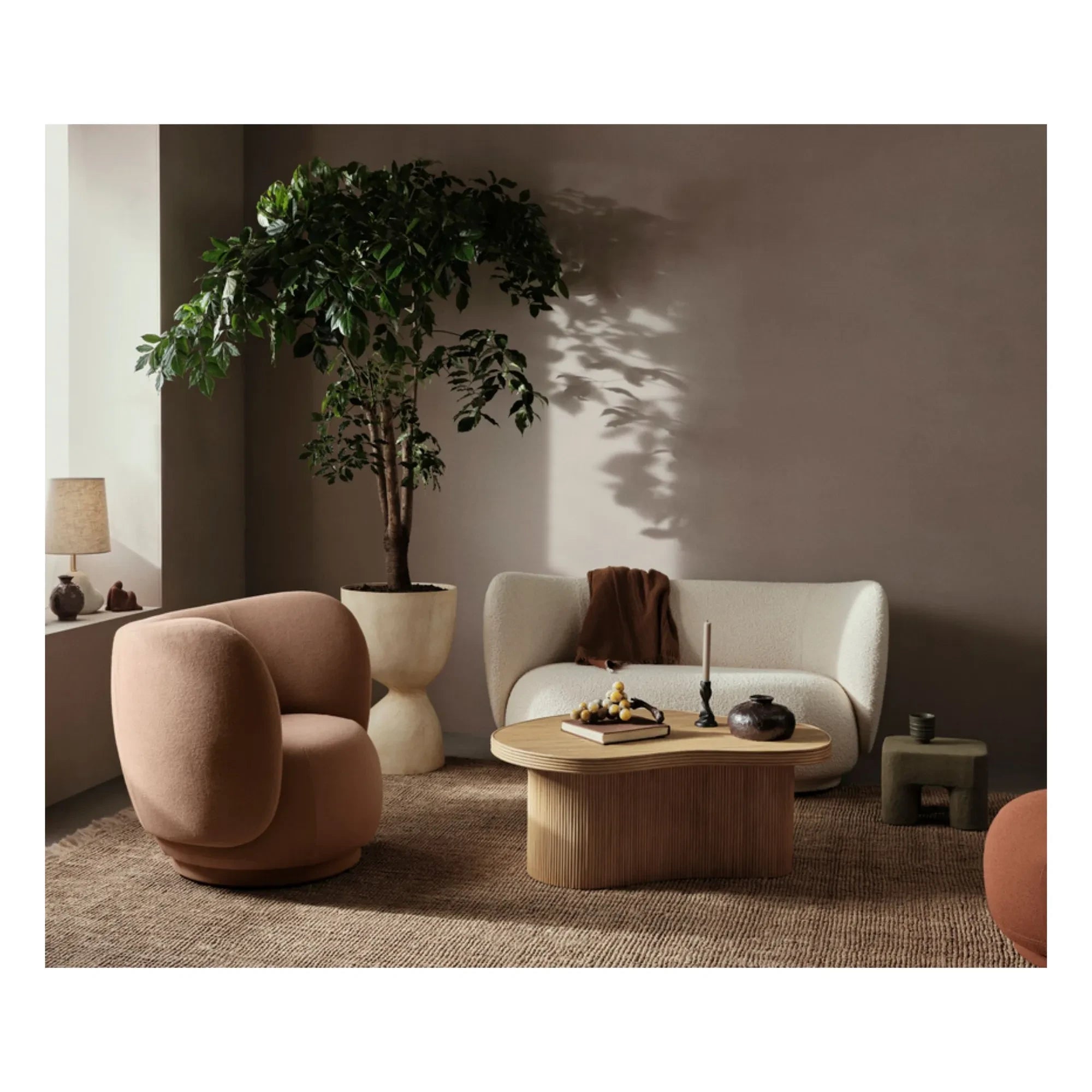 Ferm Living - Isola rattan sehpa