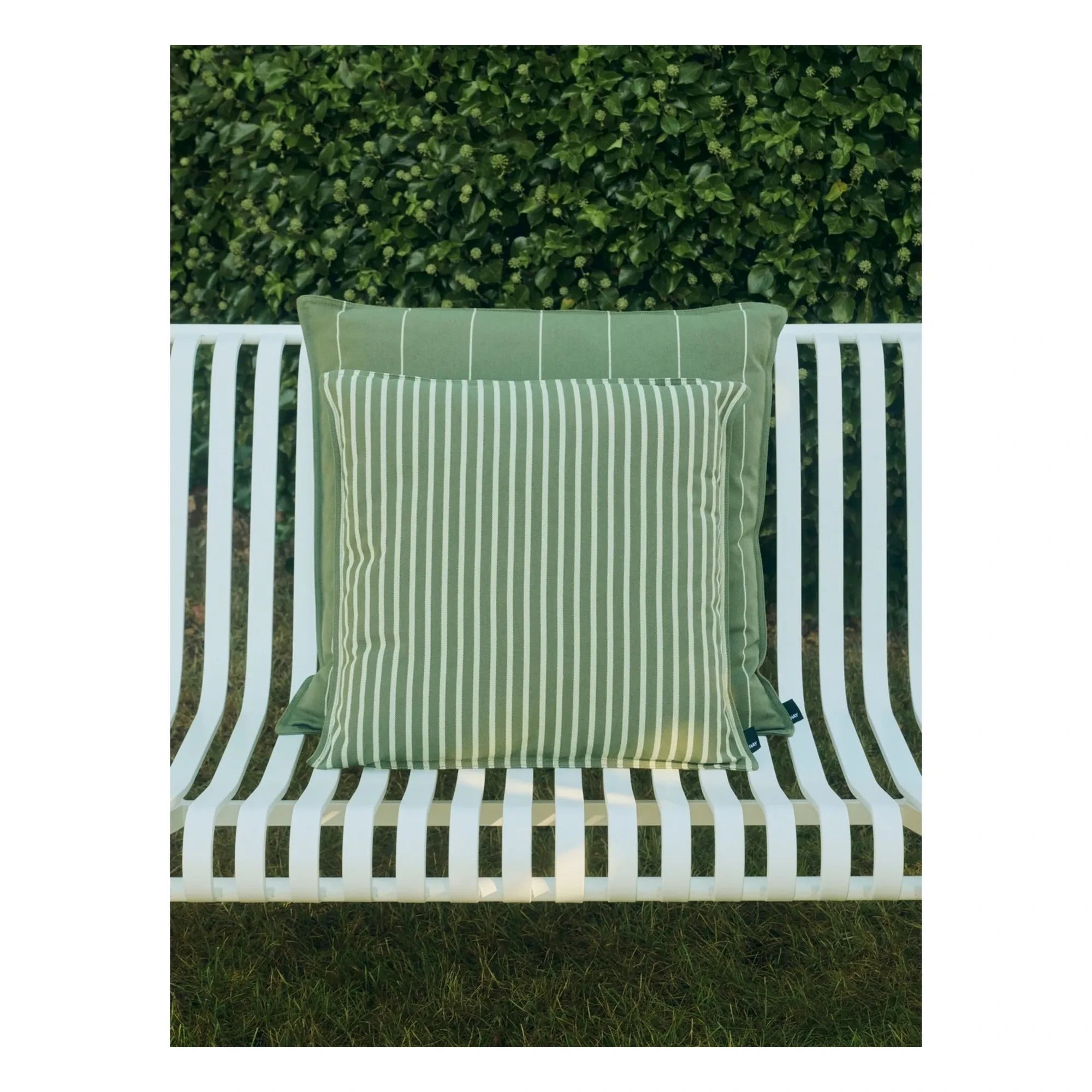 Hay - Striped Outdoor Cushion Terrazza | Olive