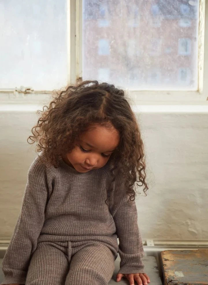 Copenhagen Colors - Classic Merino Wool Sweater | Taupe Brown