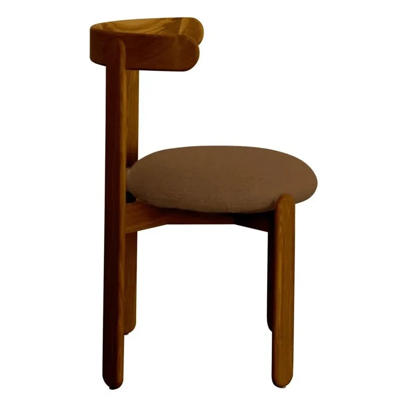 Gabrielle Paris - Purple Chair, Teak-Coated Wood, Linen Seat | Mocha