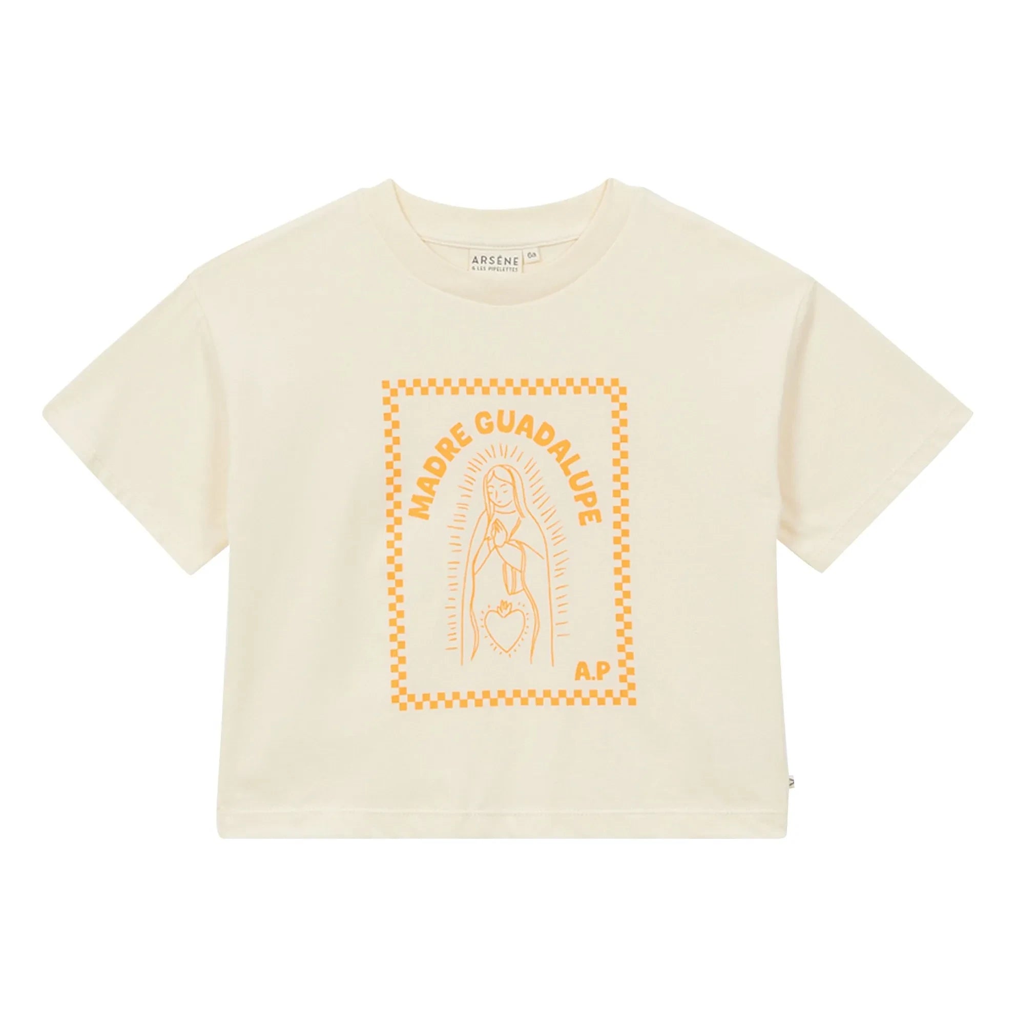 Arsène et Les Pipelettes - Madre Guadalupe Organic Cotton T-Shirt | Ecru