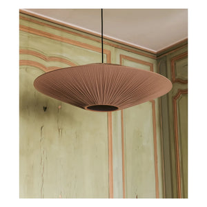 The Socialite Family - Large Brera Pleated Cotton Pendant Lamp - EU Version (220 V) | Sand