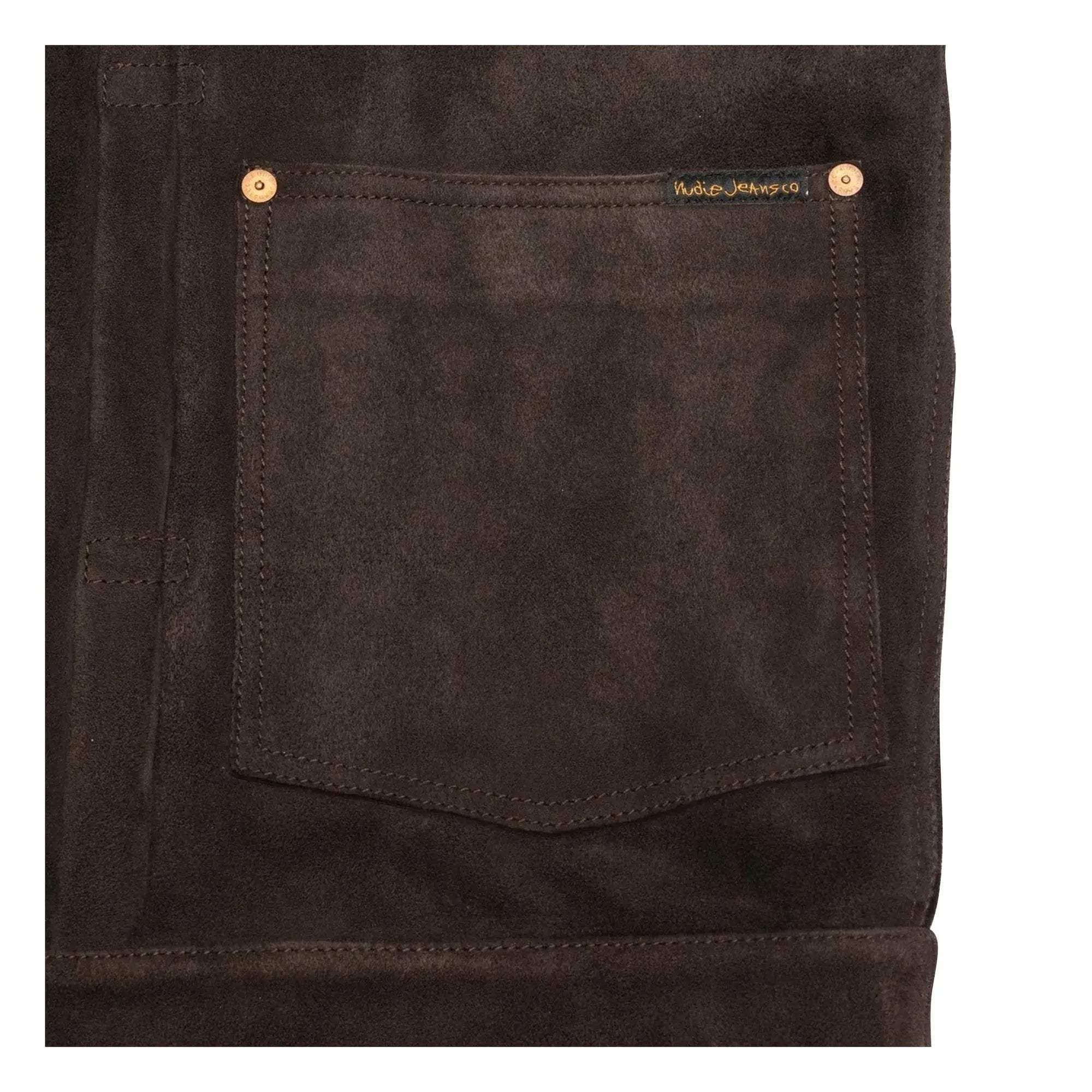 Nudie Jeans - Dante II Süet Deri Ceket | Koyu Kahverengi