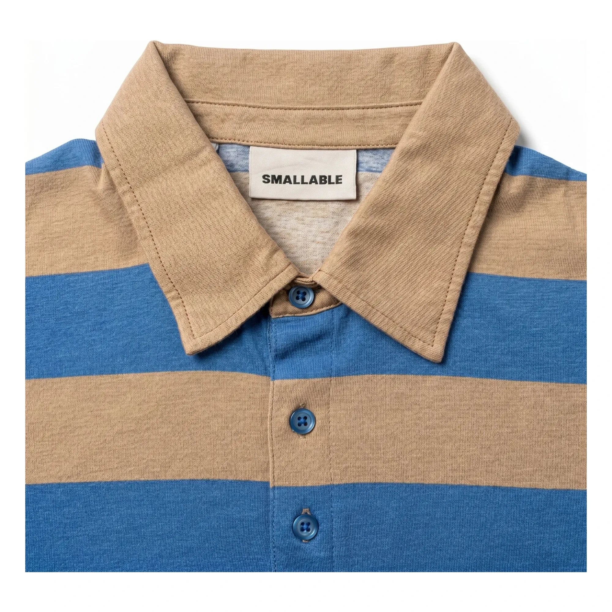 Smallable Man - Fjord Striped Pima Cotton Polo | Royal Blue