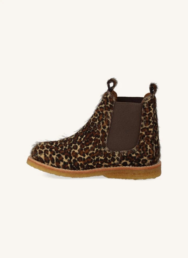 Angulus - Pony Leopar Chelsea Botlar | Kahverengi