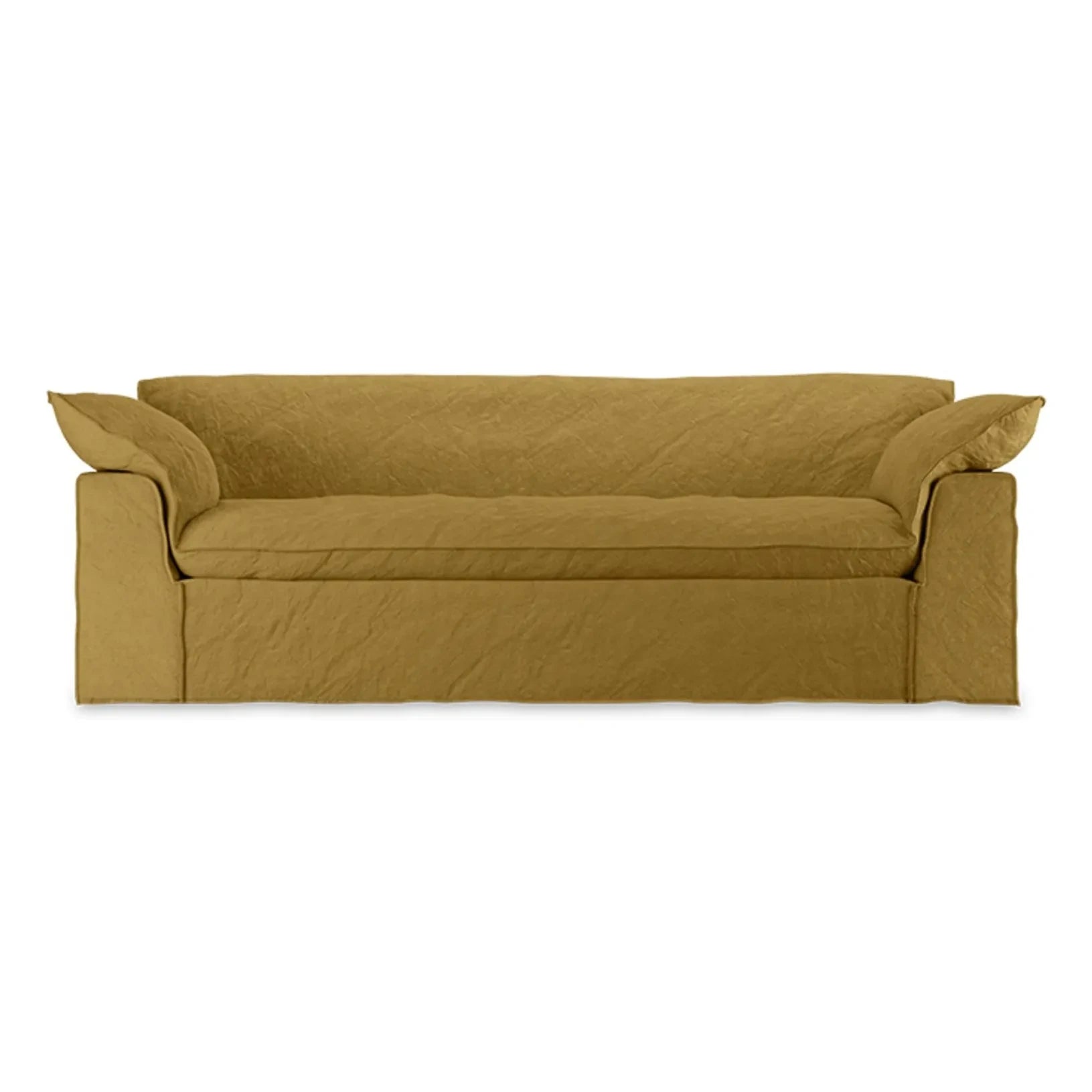 HKliving - Nomad 3-Seater Linen Sofa | Ocher