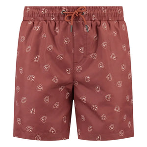 Beachlife - Smiley Face Swim Shorts | Burgundy