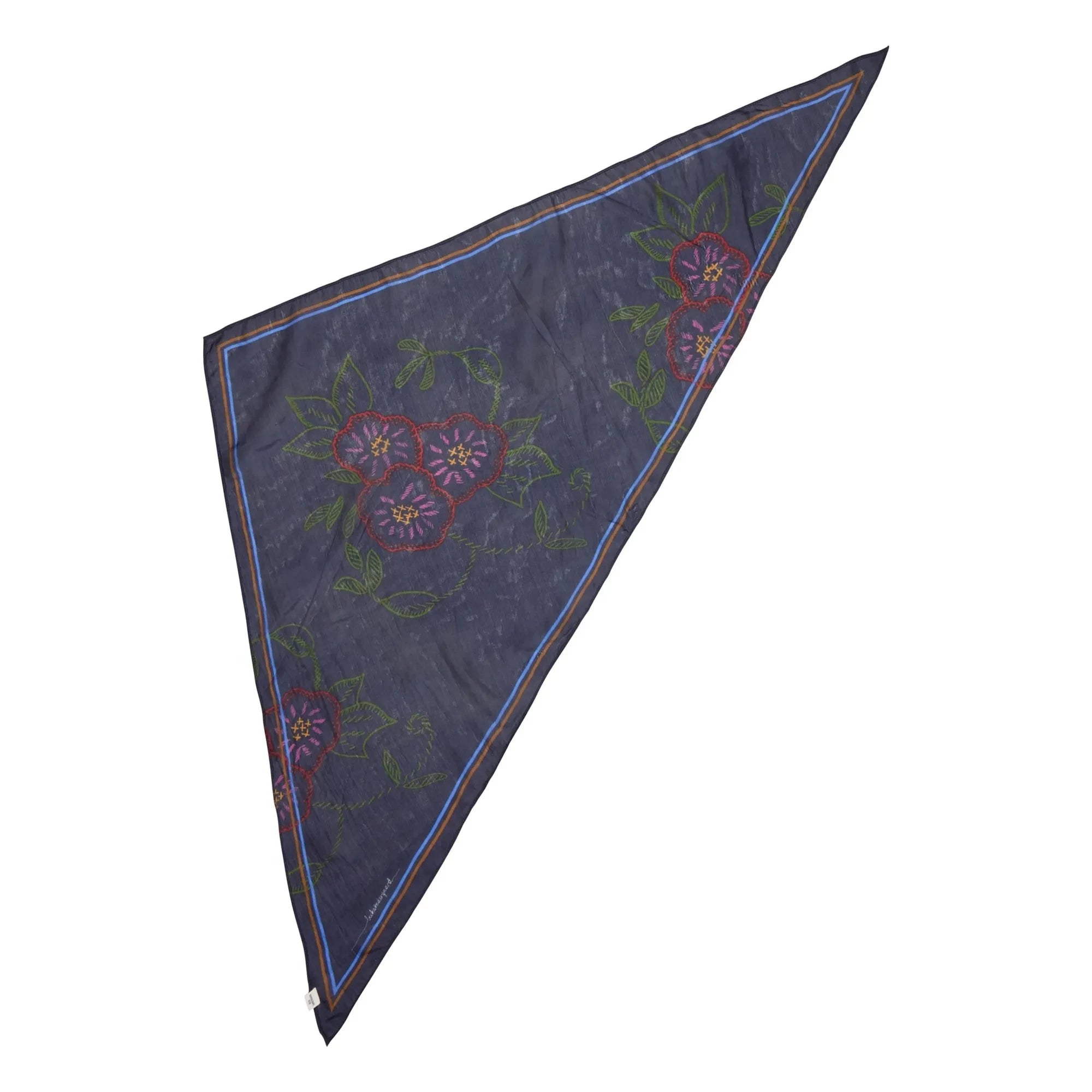 Becksöndergaard - Efloria Silk Triangular Scarf | Navy Blue