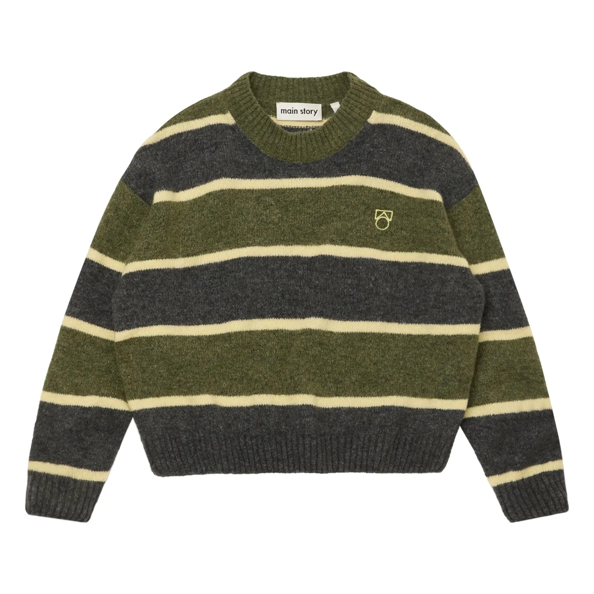 Main Story - Striped Sweater | Charcoal Gray