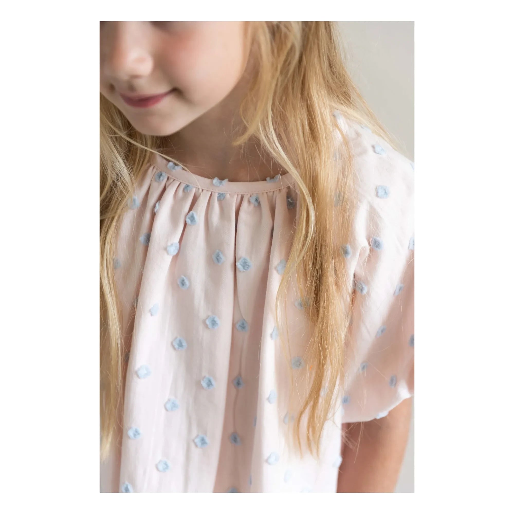 Jenest - Bella Pois Cotton Organic Balloon Dress | Light Pink