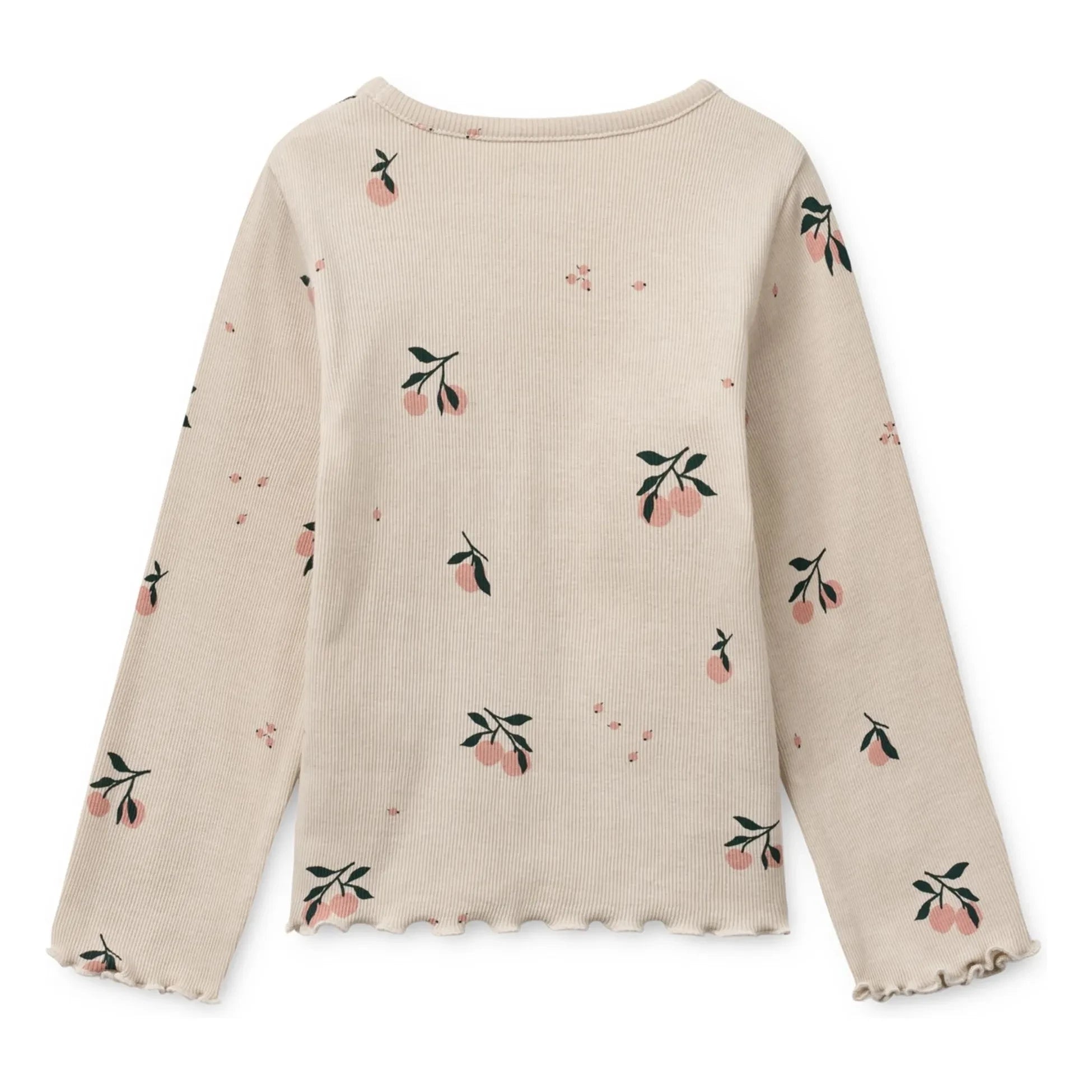 Liewood - Nieve Ribbed T-Shirt Peach Organic Cotton | Ecru
