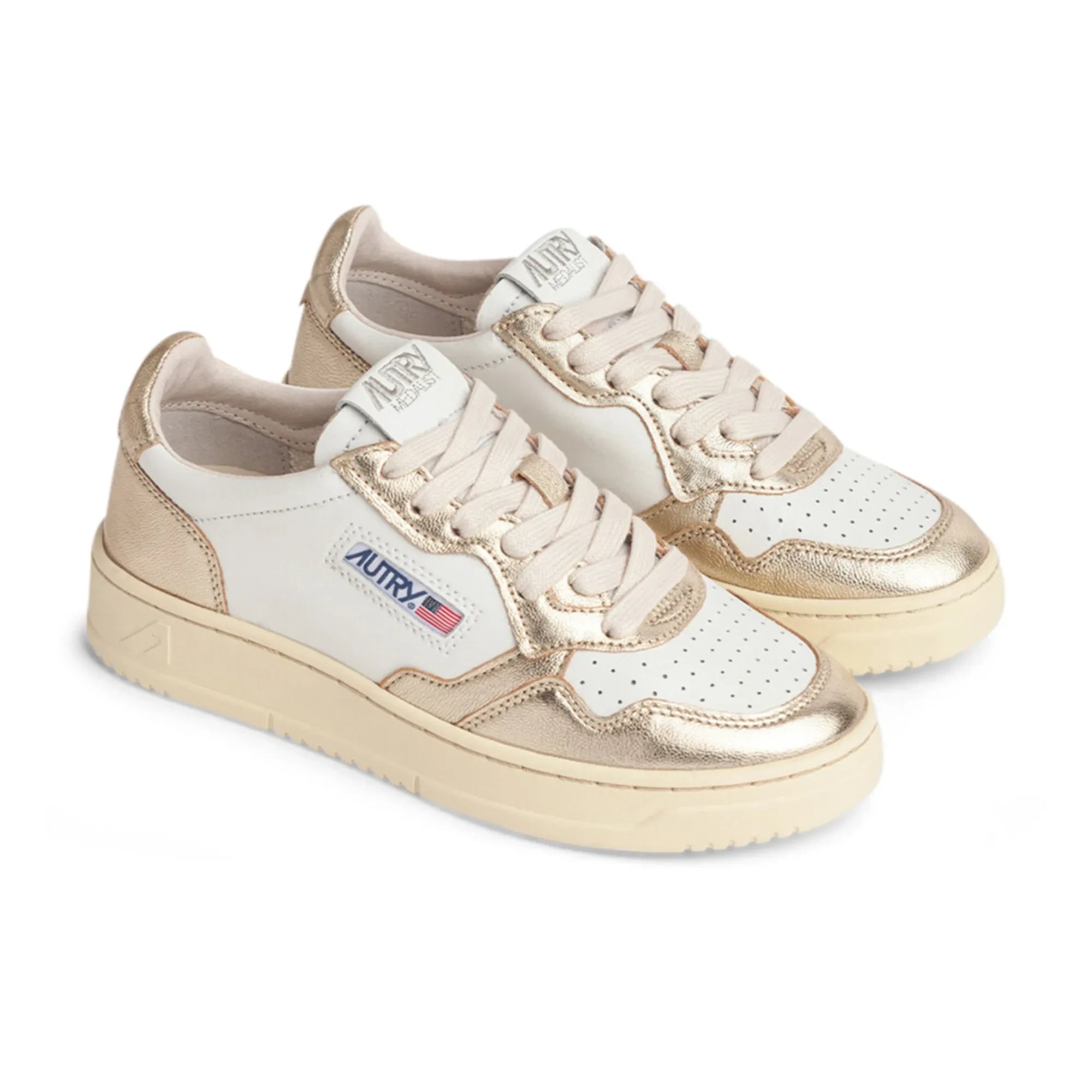 Autry - Medalist Low Bicolor Sneakers | Champagne