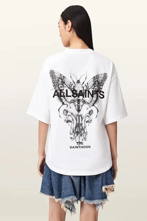 AllSaints kadın pamuklu oversize tişört HALIS