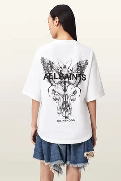AllSaints kadın pamuklu oversize tişört HALIS