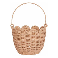Olli Ella - Leaf Rattan Basket | Peach