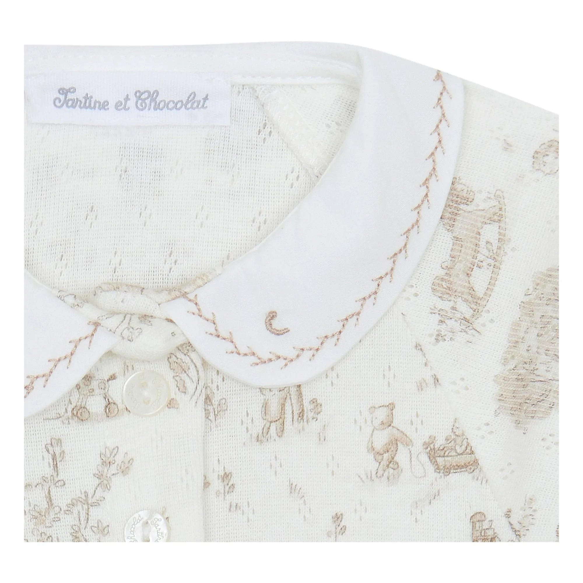 Tartine et Chocolat - Claudine Collar Pajamas Toys | Ecru