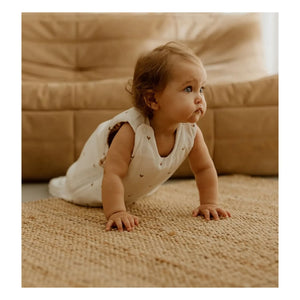 Les Petites Billes - Vichy multi-season reversible sleeping bag | Terracotta