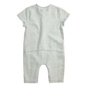 Bobo Choses - Organic Cotton Washed Denim Dungarees | Light Blue