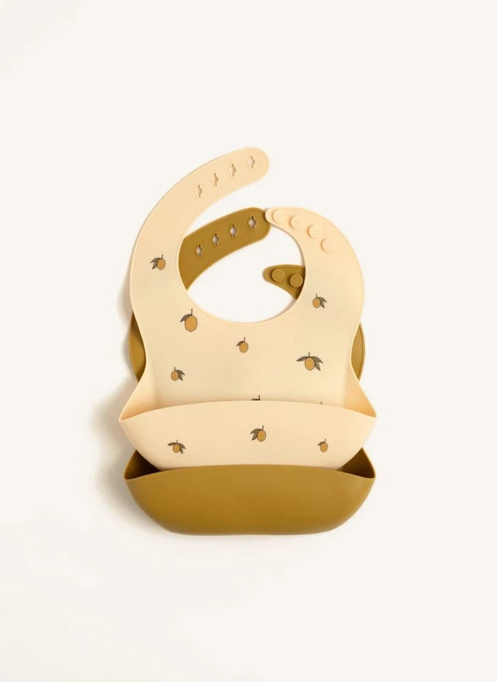 Konges Sløjd - Lemon Silicone Bibs - Set of 2