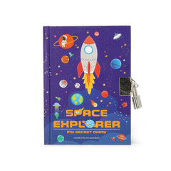 Legami - Secret Günlük ile Padlock ve Illustrated Hard Kılıf - Uzay - My Secret Günlük