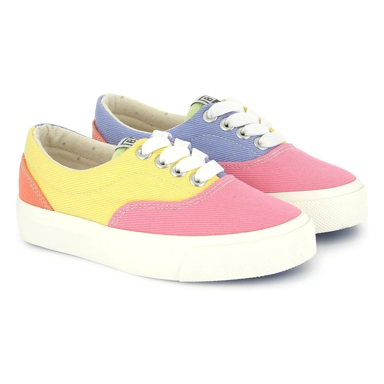 Bonton - Elastic Lace-up Skateboard Sneakers | Candy pink
