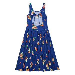 Maison Mangostan - Floral Pattern Dress | Blue