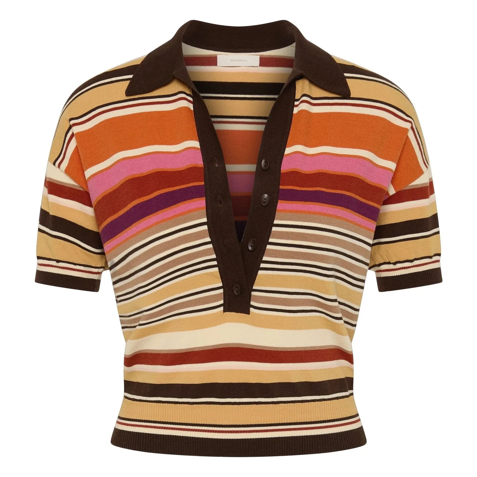 Faithfull the Brand - Polo Sand Stripes | Beige