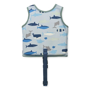 Liewood - Shark/Pigeon Blue Swim Vest