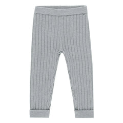Rylee + Cru - Mini Quilted Ribbed Leggings | Gray Blue