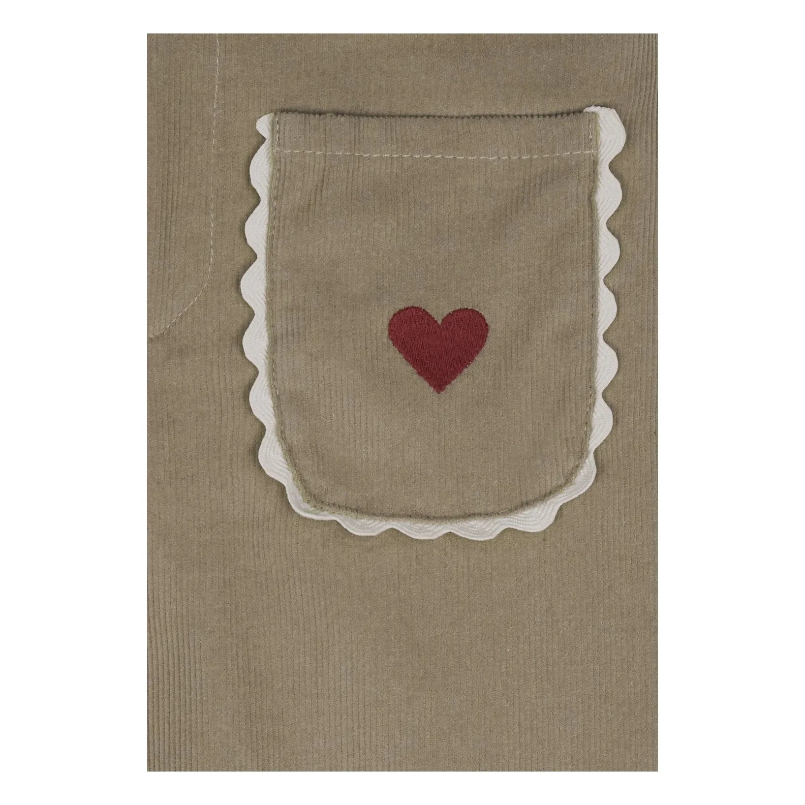 Mipounet - Géraldine Hearts Kadife Pantolon | Bej