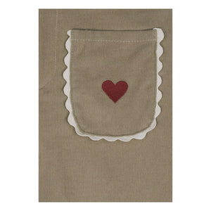 Mipounet - Géraldine Hearts Kadife Pantolon | Bej