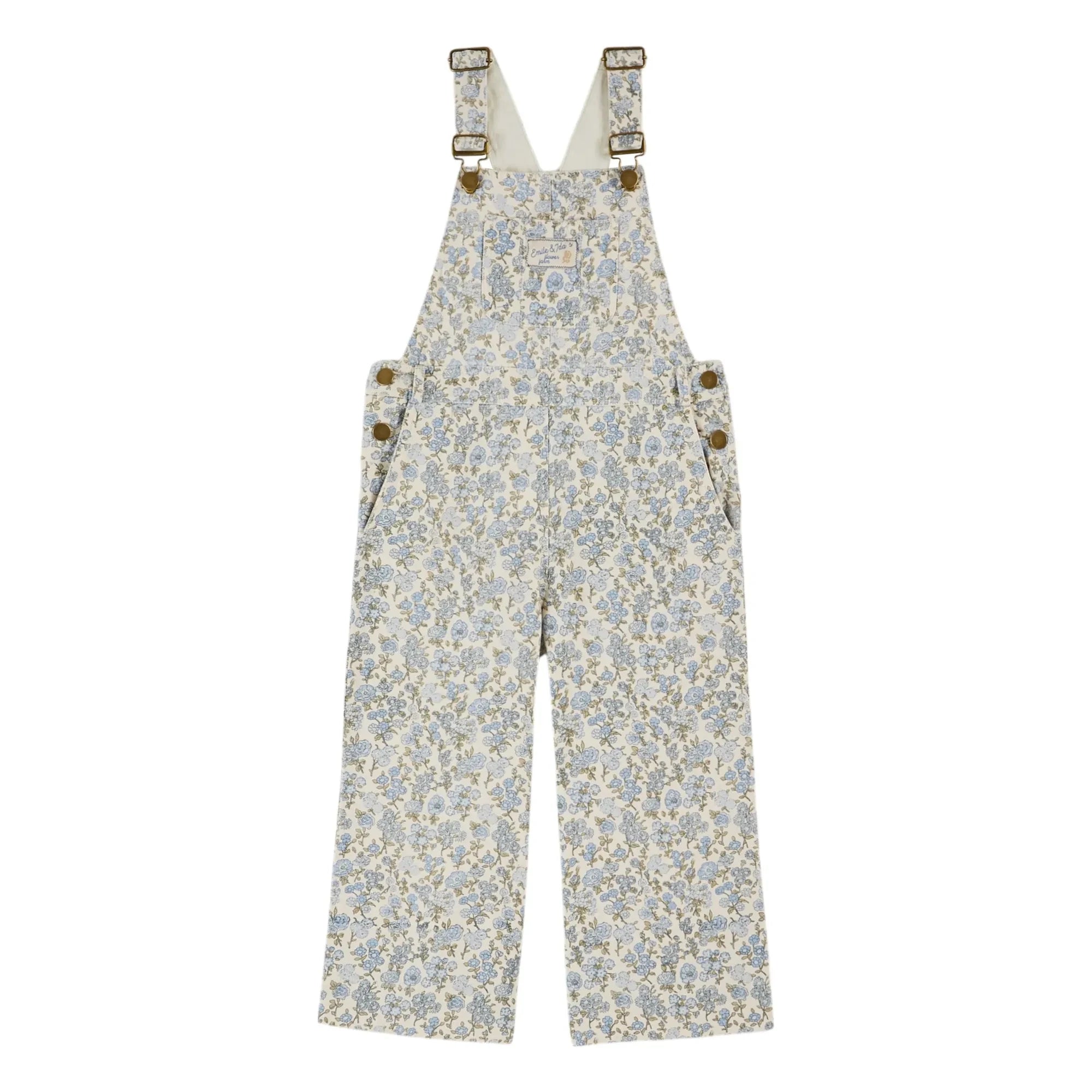 Emile et Ida - Floral Pattern Overalls | Cream