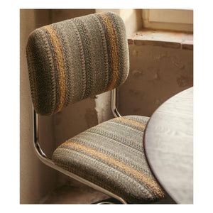 The Socialite Family - Classica chair in striped woven fabric | Mustard