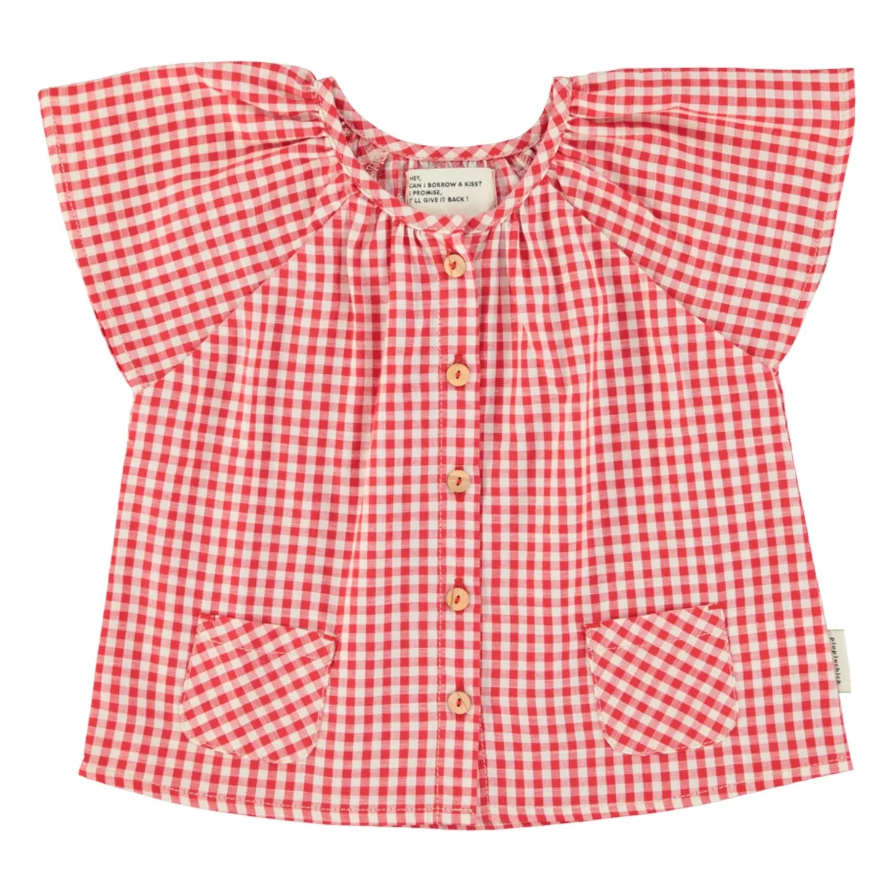 Piupiuchick - Vichy Organic Cotton Blouse | Red