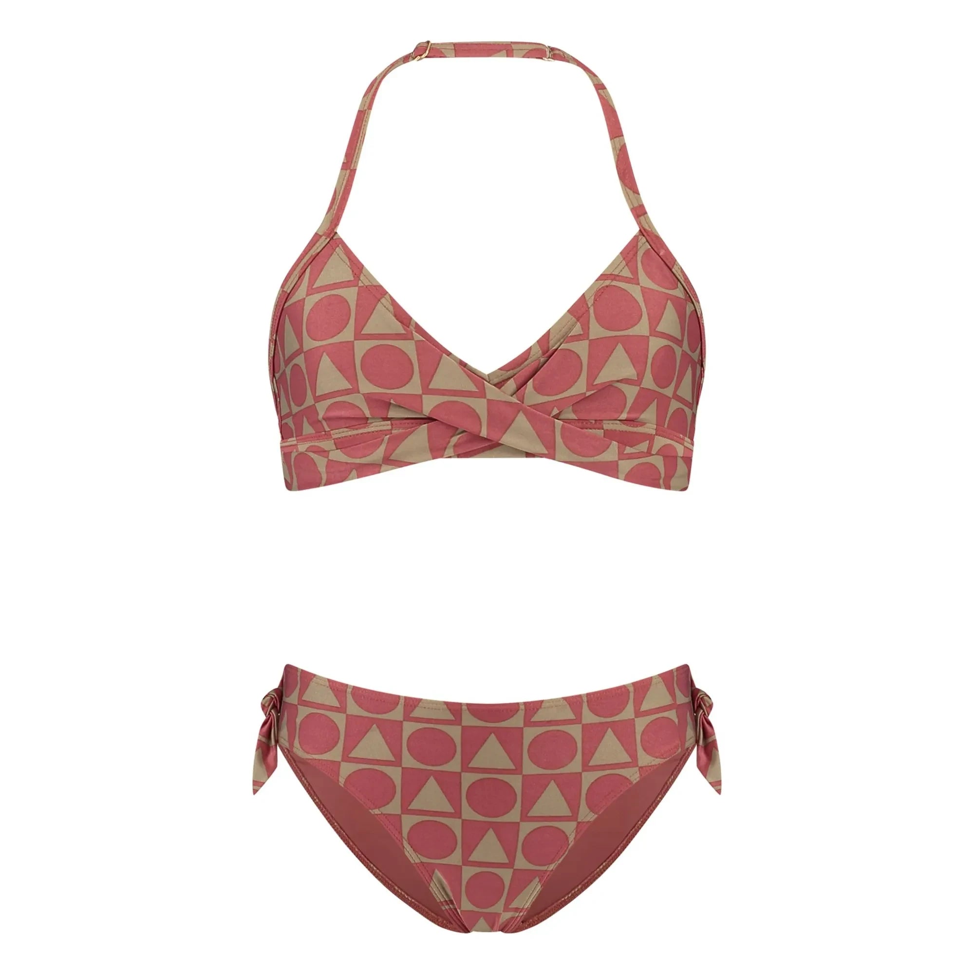 Beachlife - 2-Piece Swimsuit with Graphic Pattern Made from Recycled Fibers | Burgundy