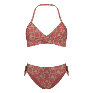 Beachlife - 2-Piece Swimsuit with Graphic Pattern Made from Recycled Fibers | Burgundy
