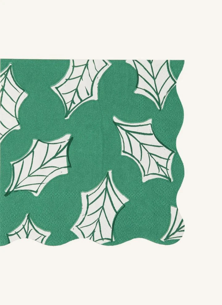 Meri Meri - Block Printed Christmas Napkins - Set of 16