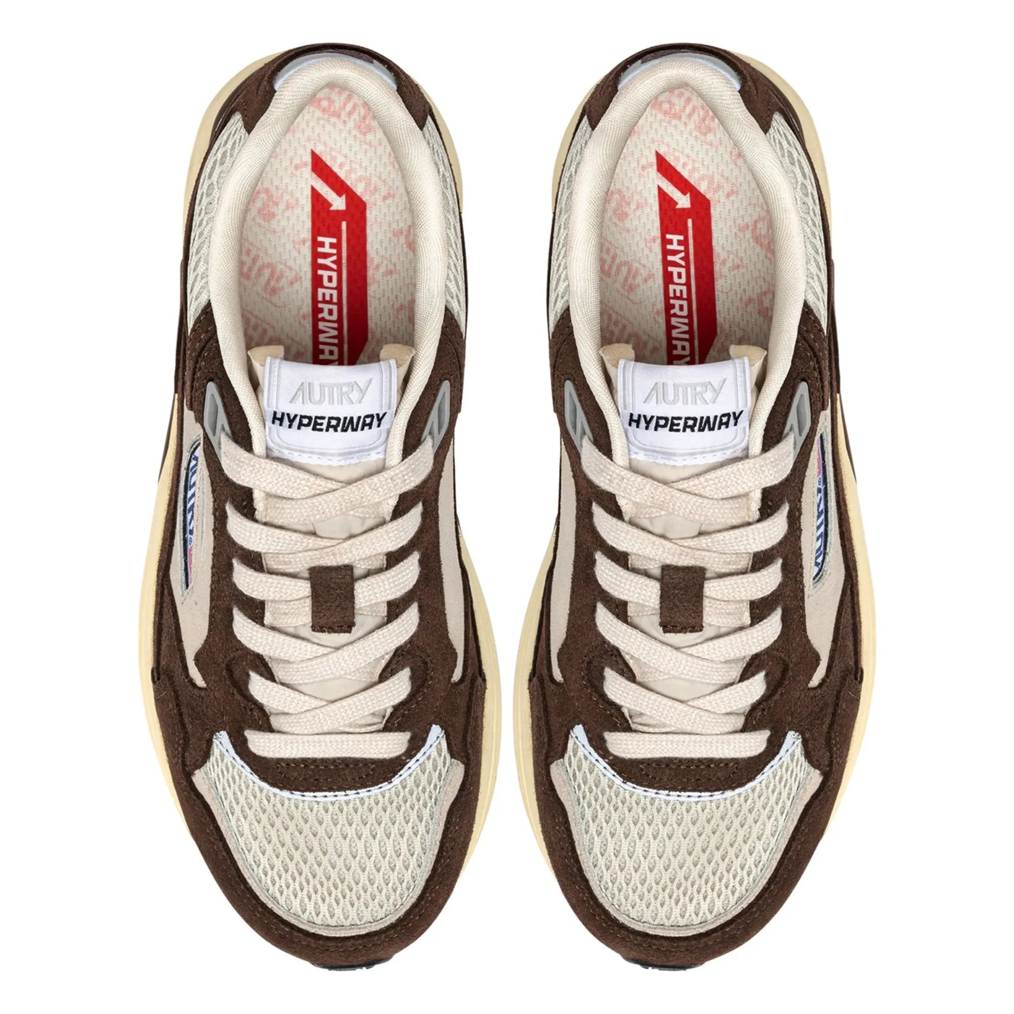 Autry - Hyperway Low Two-Tone Suede Sneakers | Brown