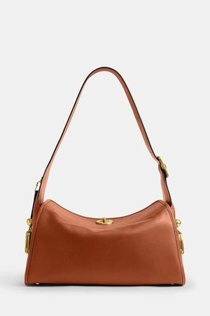 Coach kadın deri hobo çanta Turnlock Haversack Bag
