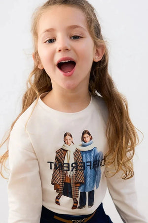 Mayoral children's cotton long-sleeve blouse