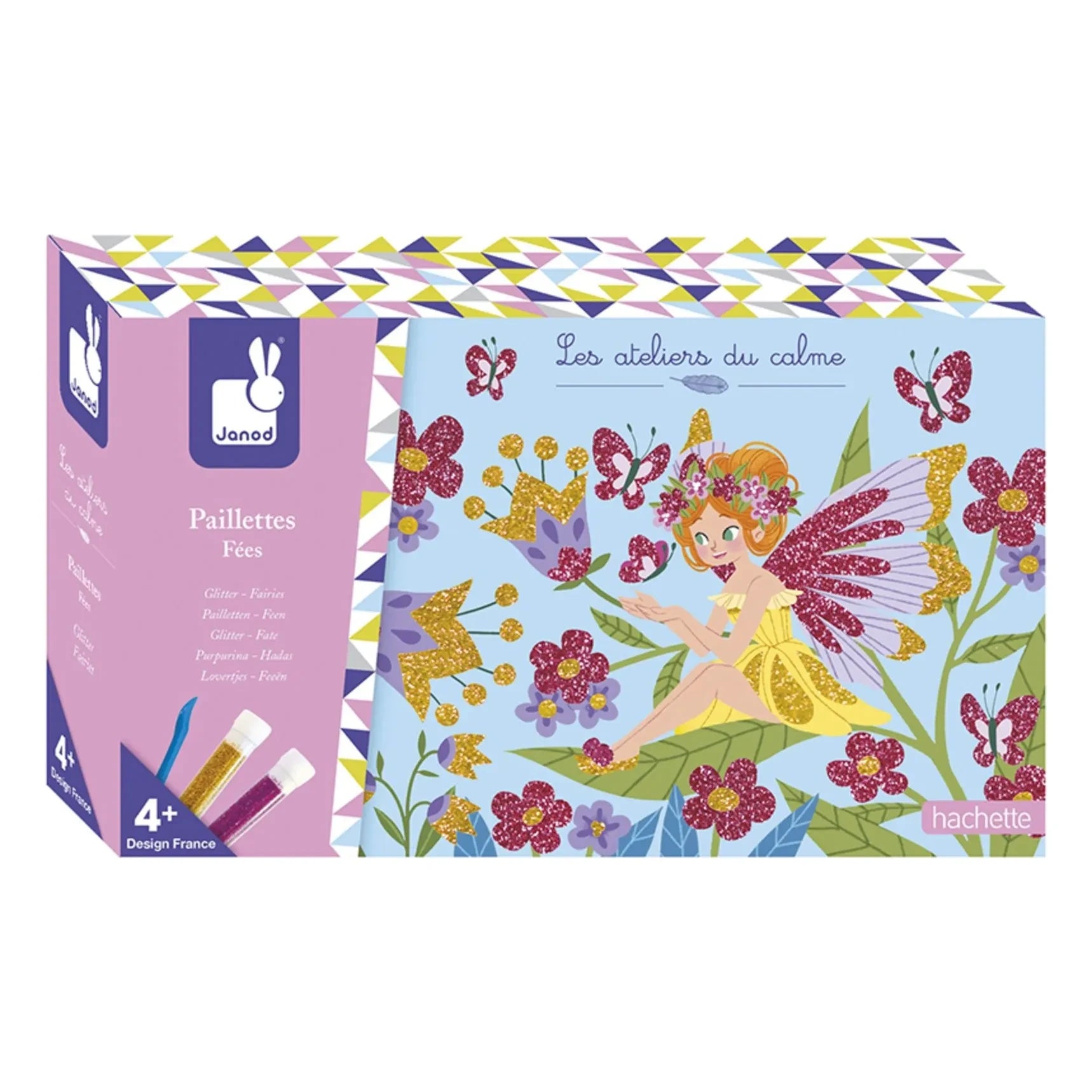 Janod - Fairy Glitter Drawing Set - Janod x Hachette