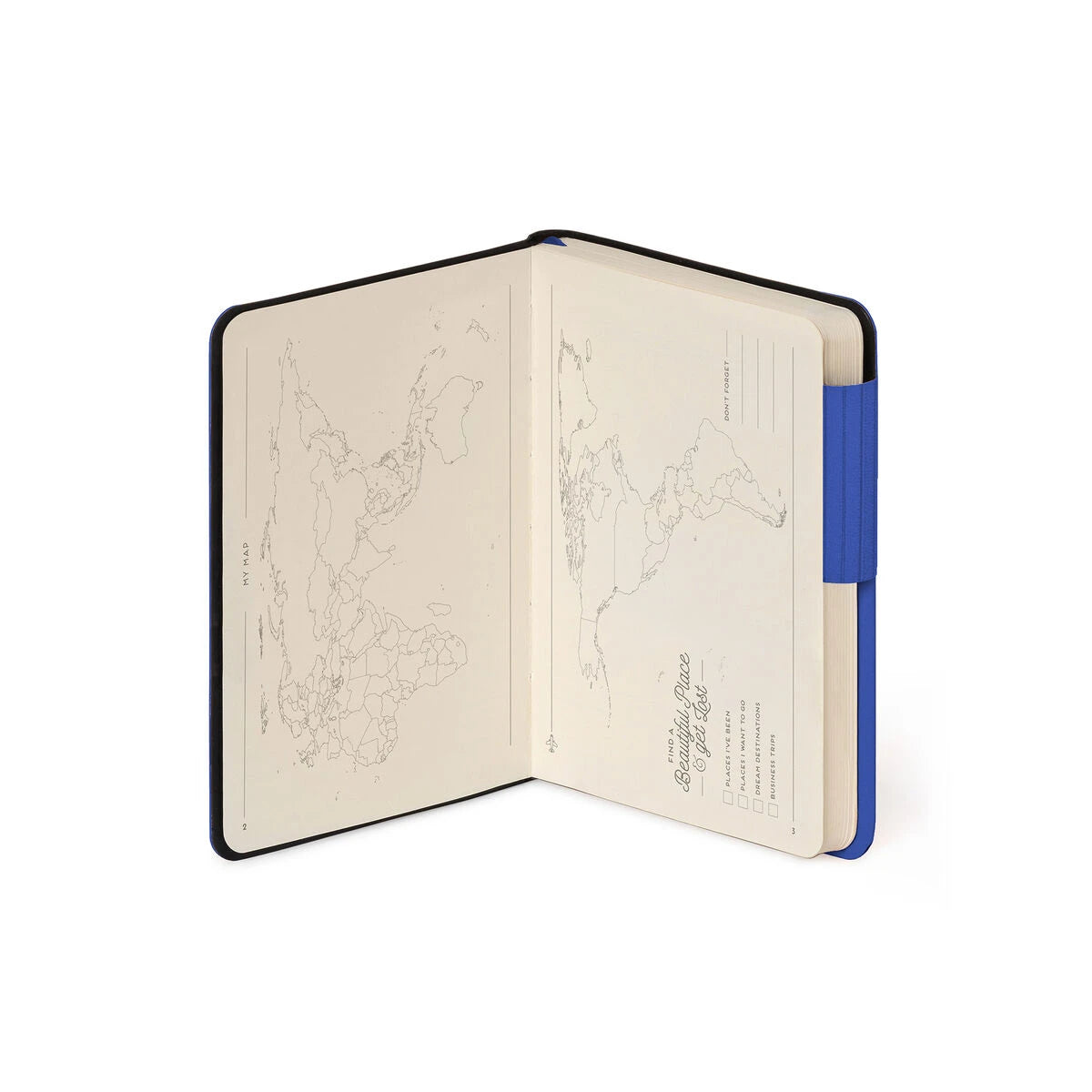 Legami - Notebook with Blank Pages and Monochrome Soft Cover - Eclectic Blue - My Notebook