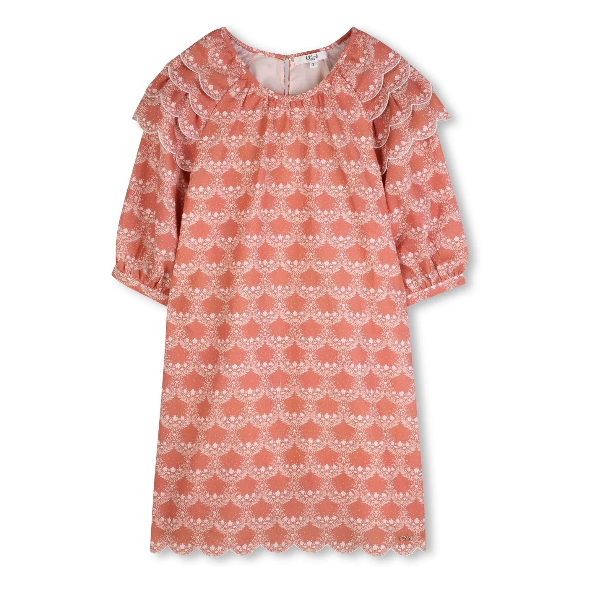Chloé - Organic Cotton Ruffled Dress | Peach