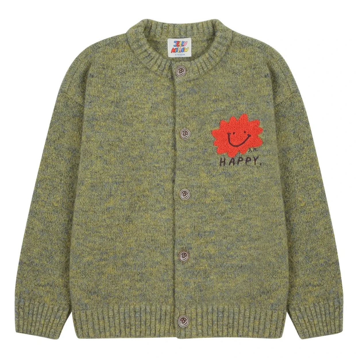 Jelly Mallow - Happy Cardigan | Olive Green