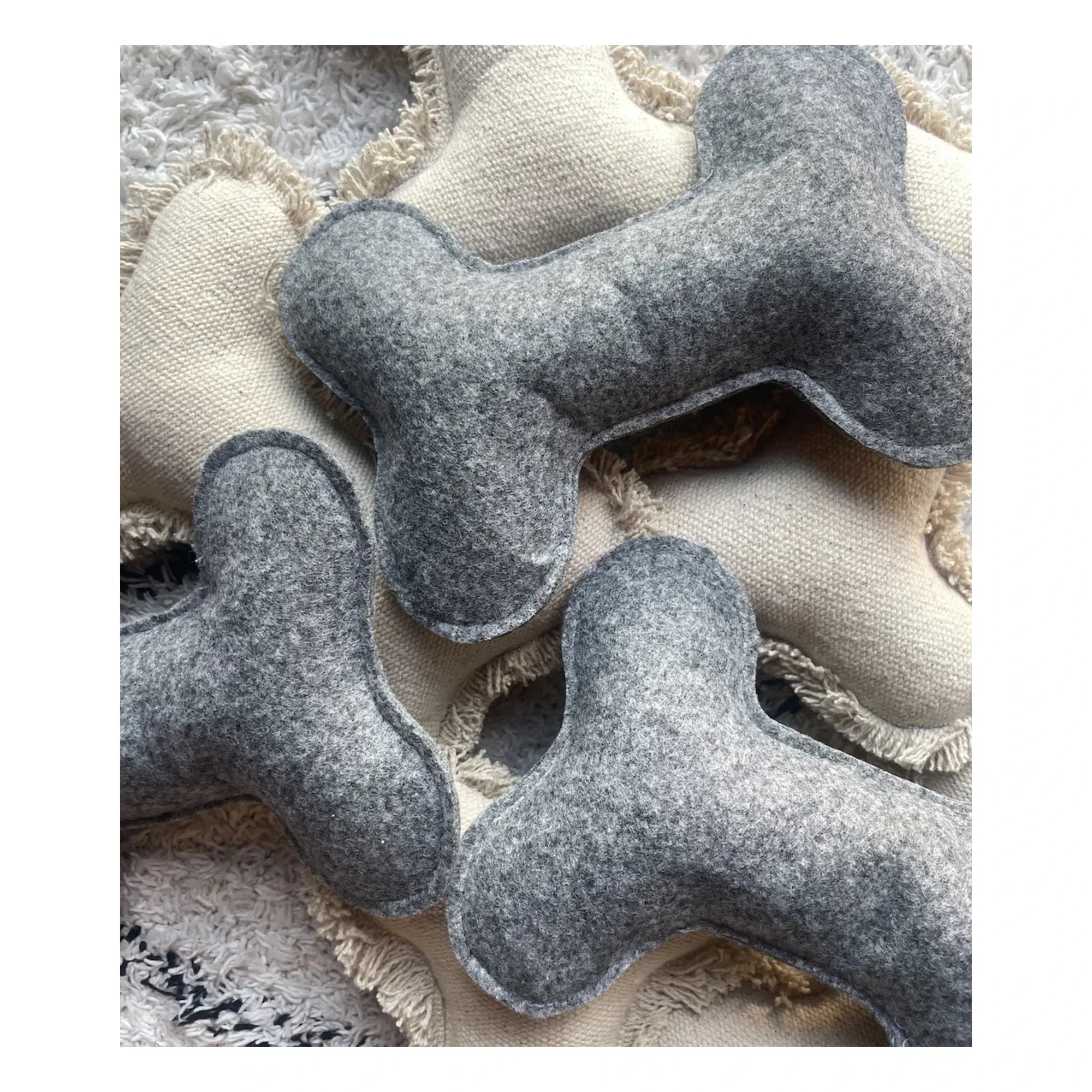 Cafide - Bone Dog Toy | Off-White