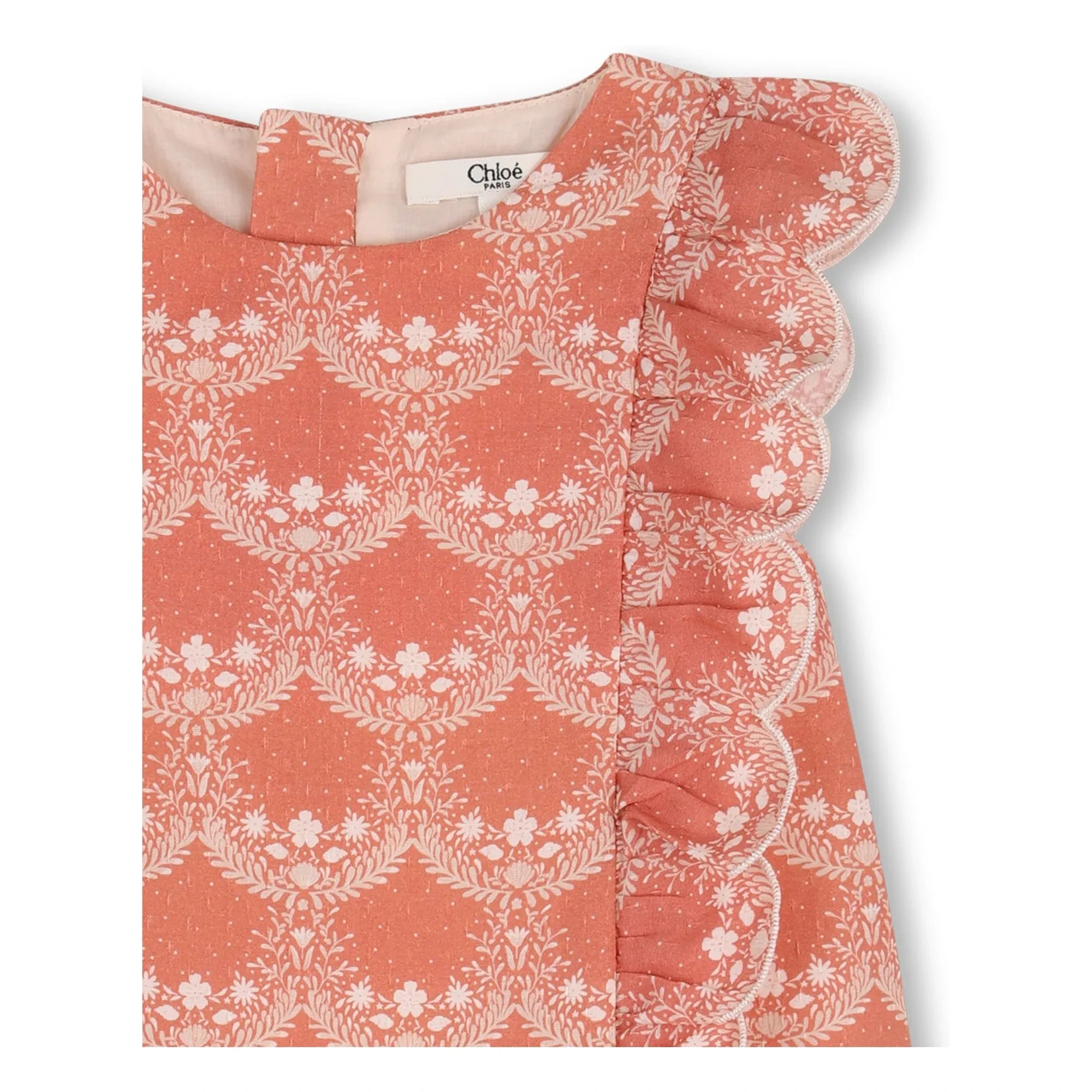 Chloé - Organic cotton dress and hat set | Peach