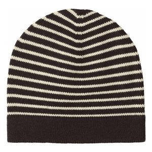 FUB - Striped Merino Wool Beanie | Brown