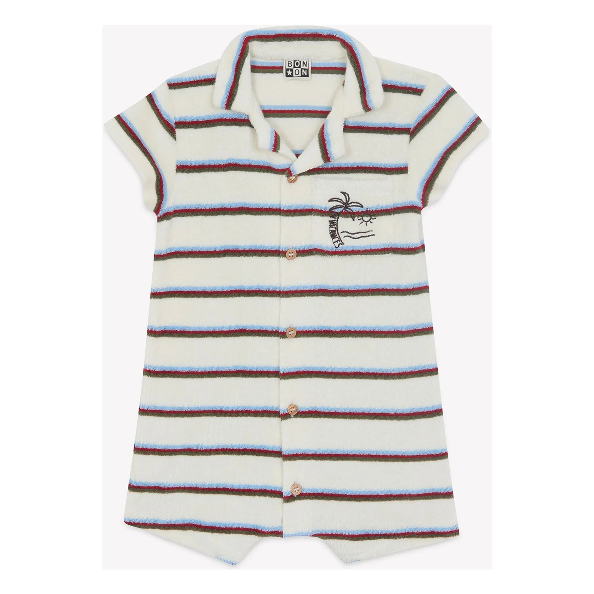Bonton - Lilo Striped Towel Playsuit | Ivory