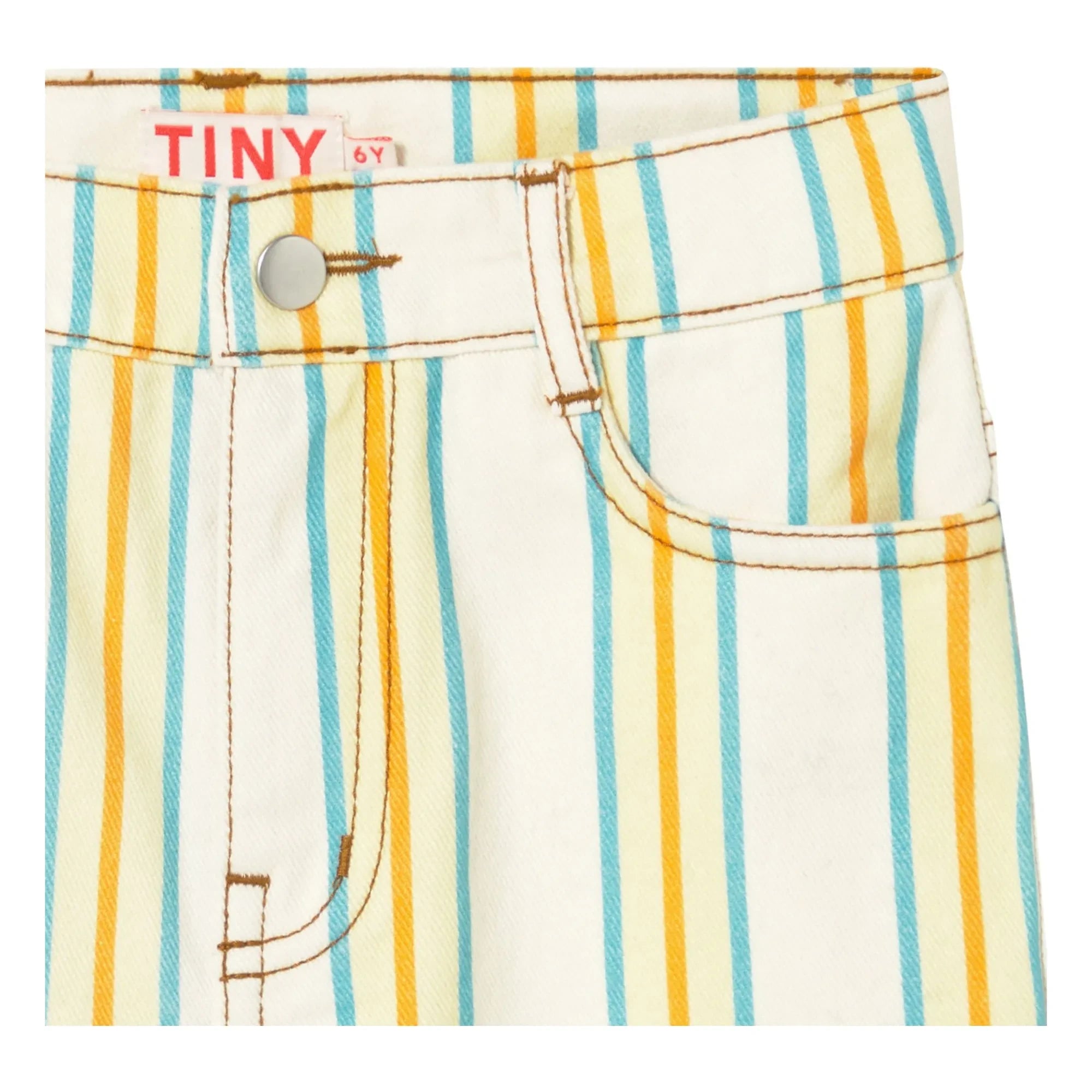 Tinycottons - Striped Jeans | White